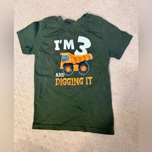 Port and Company Green I’m 3 Tee with Orange and White Design size 3T
